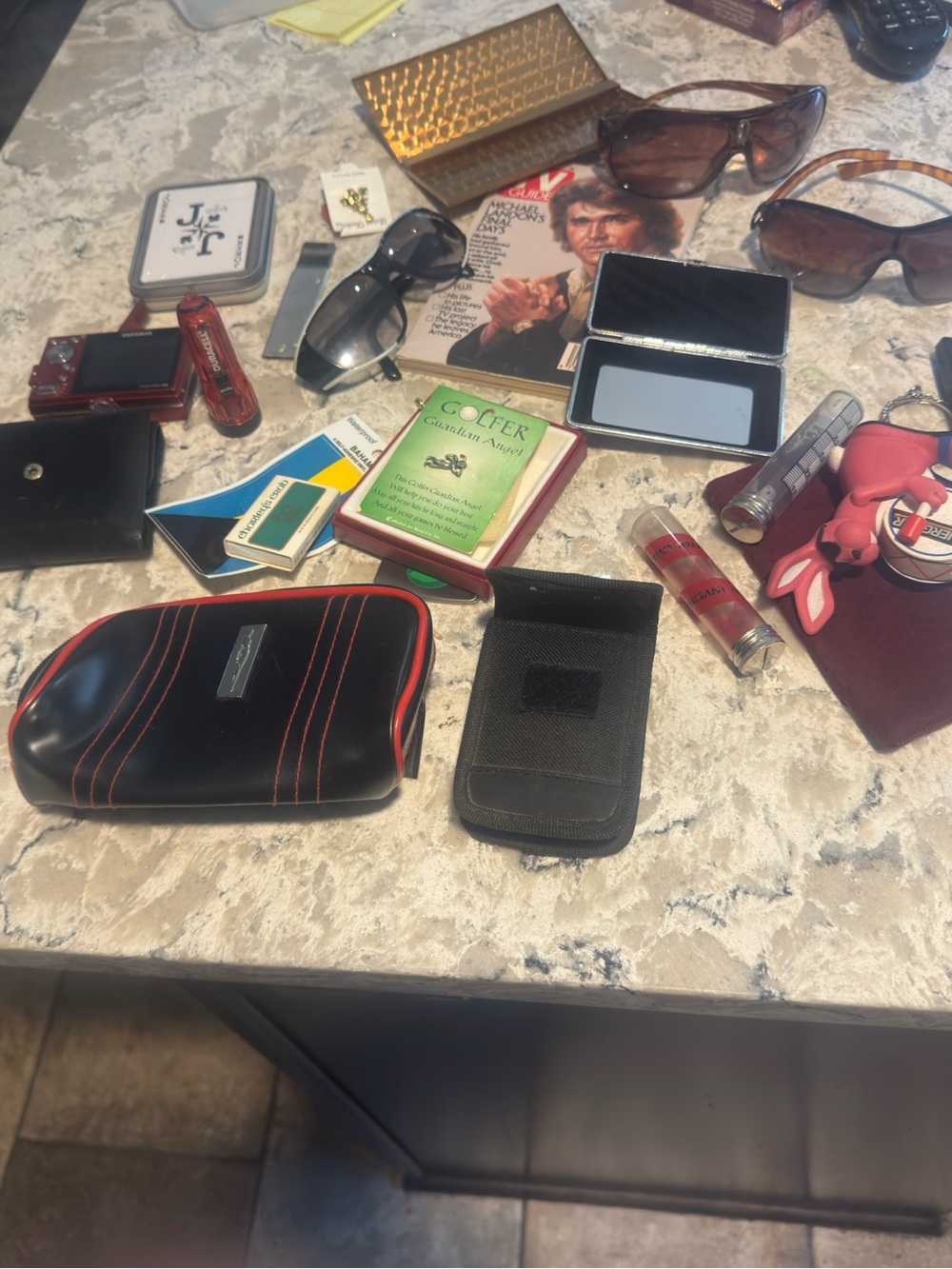 Assorted Personal Accessories Bundle with Sunglasses & Pouches junk drawer lot